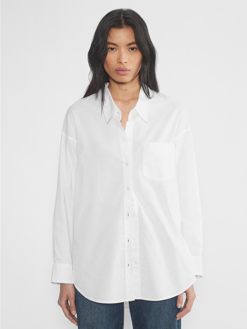 Aritzia Alfred Free White Oversized Button-up Shirt | XS